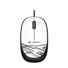 Logitech M105 Corded Mouse White 910-002932